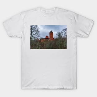 Ruins With tall cylindrical tower of Turaida Medieval Castle T-Shirt